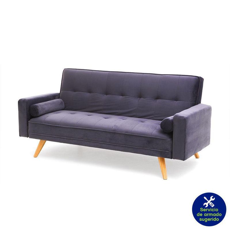 Sofa-Cama-con-Apoya-Brazos-Gris---Z