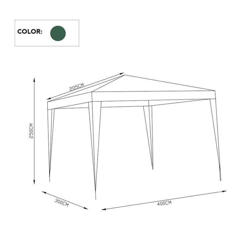 Toldo Verde 3X4 M - Solaris