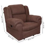 Sillón Reclinable Versalles Chocolate 80X110X105 - Intap