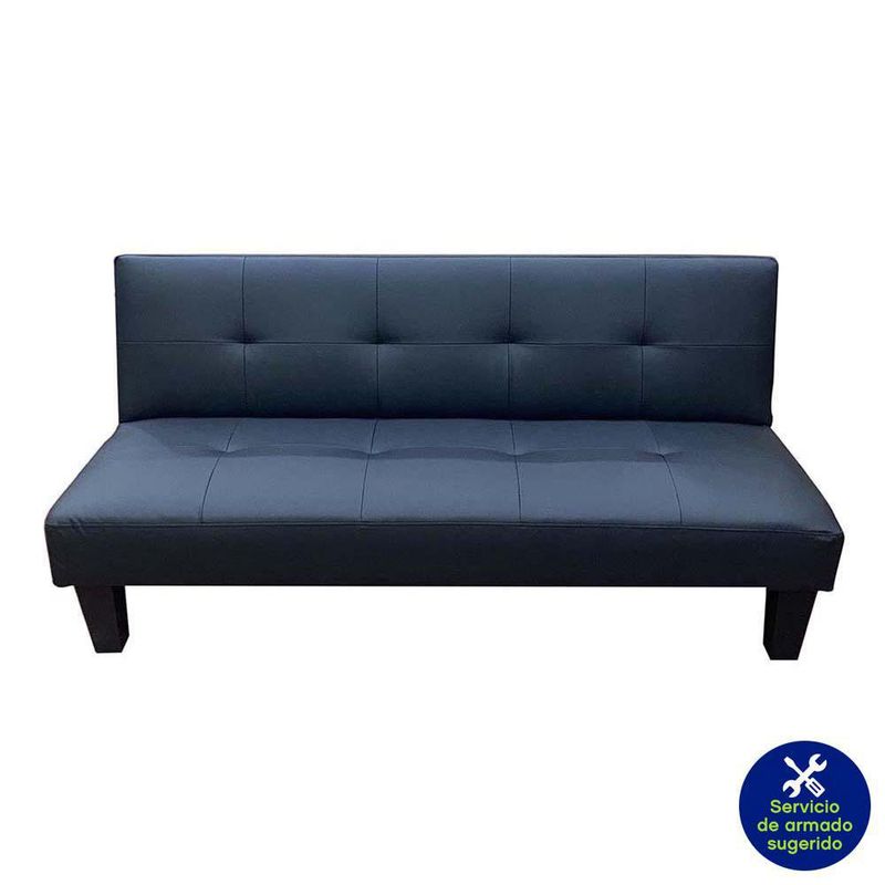 Sofa-Cama-Negro-Cuero-Sintetico---Z
