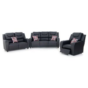 Sala Fili 3+2+1 Negro - Premium