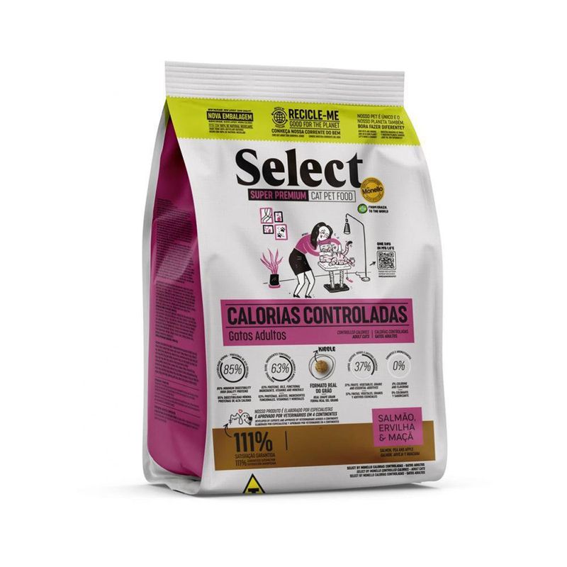 Concentrado Select Calorías Controladas Gatos Adultos 7 Kg - Monello