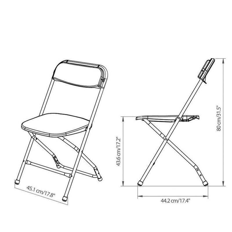 Silla De Exterior Plegable Elliot Blanca - Newstorm
