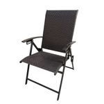 Silla Plegable De Ratán Negra De Exterior - Z