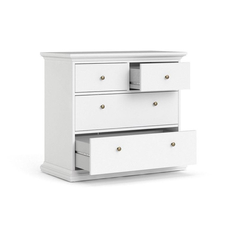 Gavetero Monet De 4 Gavetas Blanco 96X49X87 Cm - Tvilum