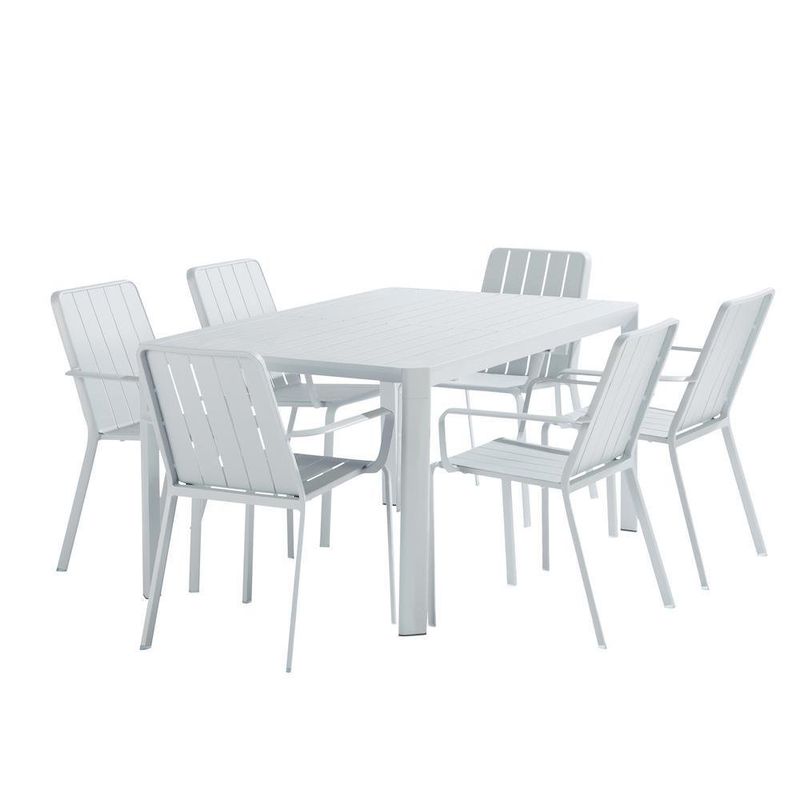 Mesa Extensible Lima De Aluminio Blanca - Naterial