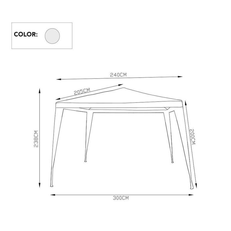 Toldo Blanco De Exterior 3X3 M - Z