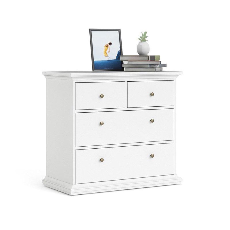 Gavetero Monet De 4 Gavetas Blanco 96X49X87 Cm - Tvilum