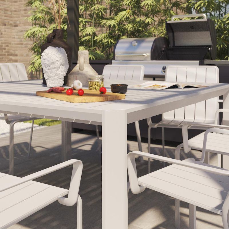 Mesa Extensible Lima De Aluminio Blanca - Naterial