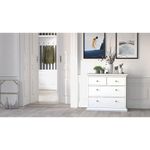 Gavetero Monet De 4 Gavetas Blanco 96X49X87 Cm - Tvilum