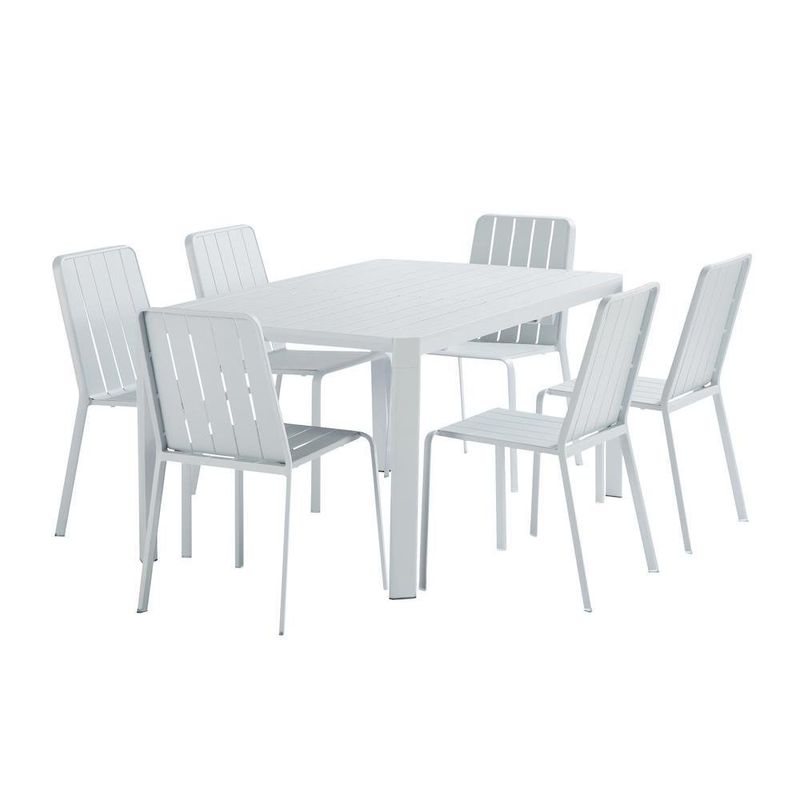 Mesa Extensible Lima De Aluminio Blanca - Naterial