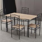Set-de-Comedor-Meco-Nuez-Claro-y-Negro-4-Personas---Zmobili