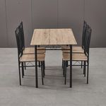 Set-de-Comedor-Meco-Nuez-Claro-y-Negro-4-Personas---Zmobili
