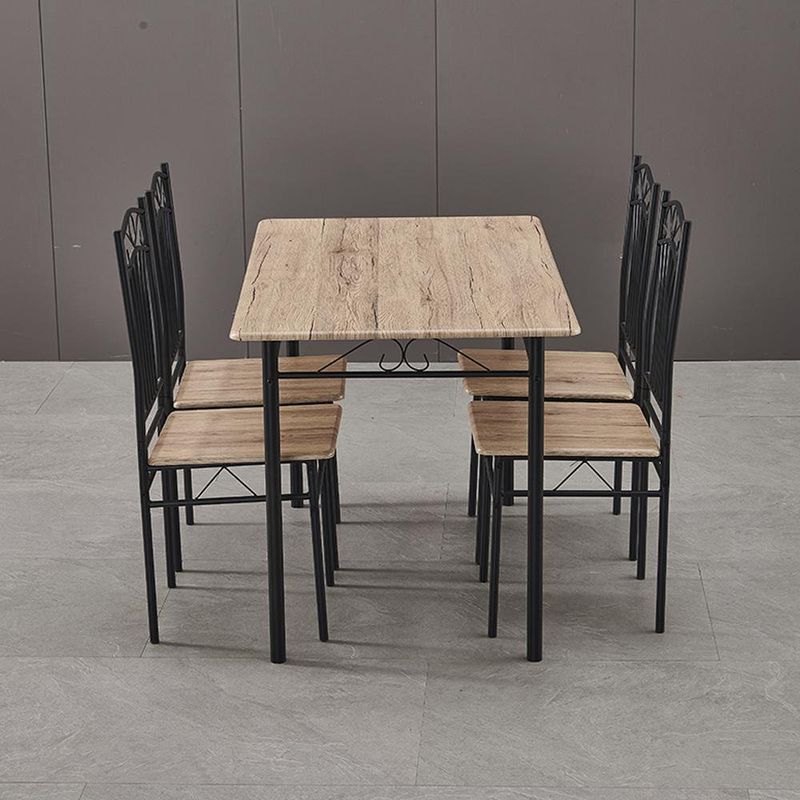 Set-de-Comedor-Meco-Nuez-Claro-y-Negro-4-Personas---Zmobili