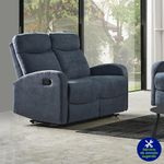 Sillón Reclinable Gris Para 2 Personas 128x95x100 Cm