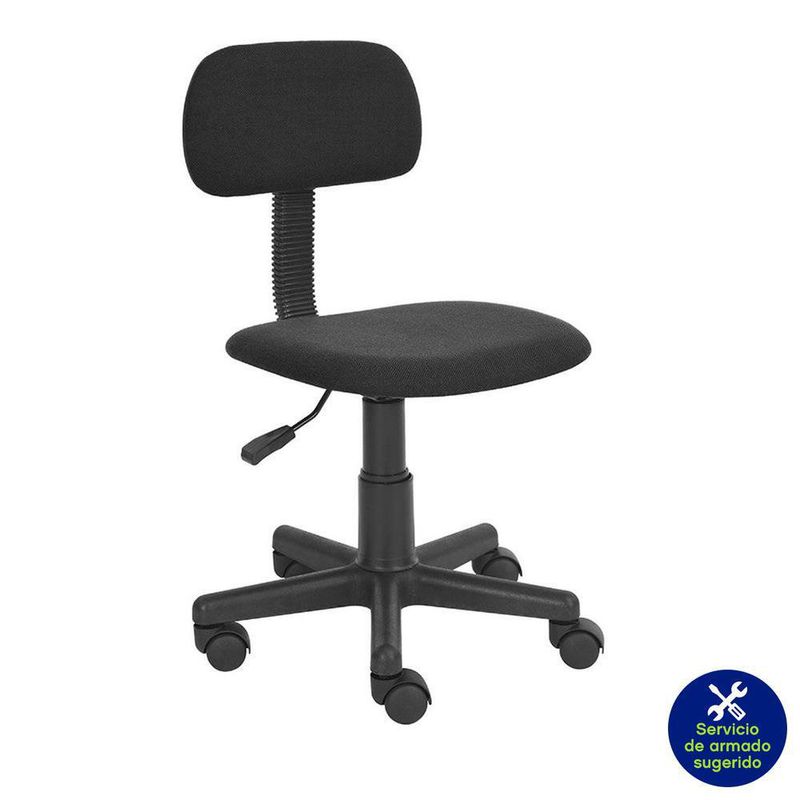 Silla-Para-Oficina-Sin-Brazos-Negra---Z