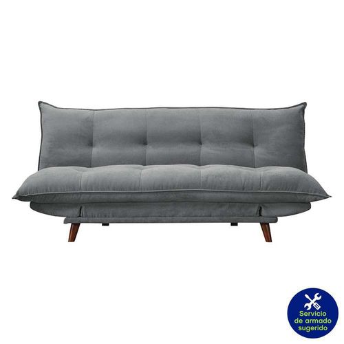 Sofá Cama con Apoya Brazos Ajustable Estilo Contemporáneo Gris