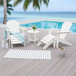 Set de Muebles de Exterior 5 Piezas Blanco