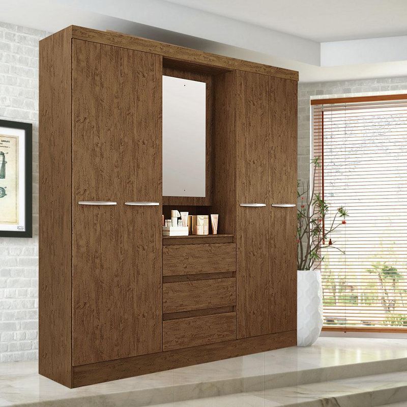 Armario-de-5-Puertas-con-Espejo-47X164X197-Cm---Z