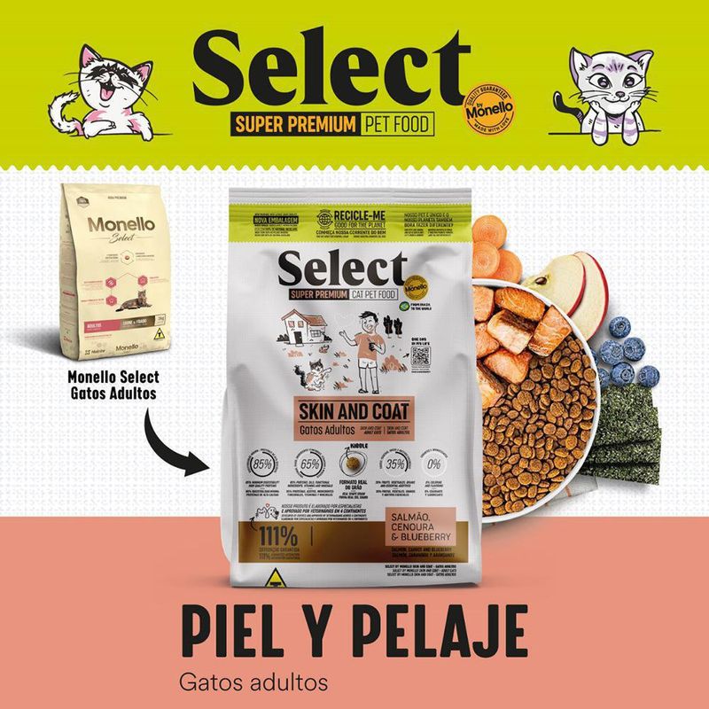 Concentrado-Select-Skin-and-Coat-Gatos-Adultos-7-Kg---Monello