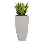 Maceta Malta Square Granit Piedra 42 x 76 Cm - Vassart