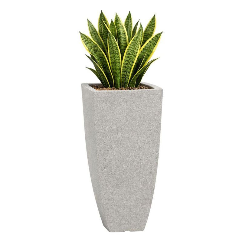 Maceta Malta Square Granit Piedra 42 x 76 Cm - Vassart