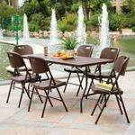 Silla  De Exterior Plegable Plástica Ratán Café - Z