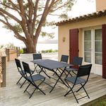 Silla Plegable Esencia Grafito 45x57x90 Cm - Hesperide