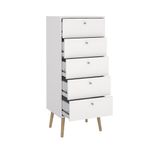 Gavetero Zoe Blanco 5 Cajones