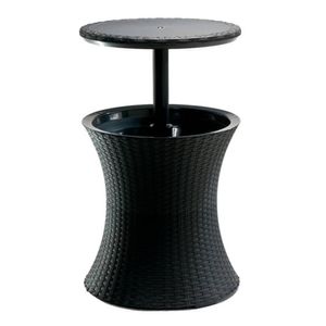 Mesa Bar Pacific Estilo Ratán Negro