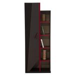 Librera Negro Y Rojo De 63X38X171 Cm - Zmobili