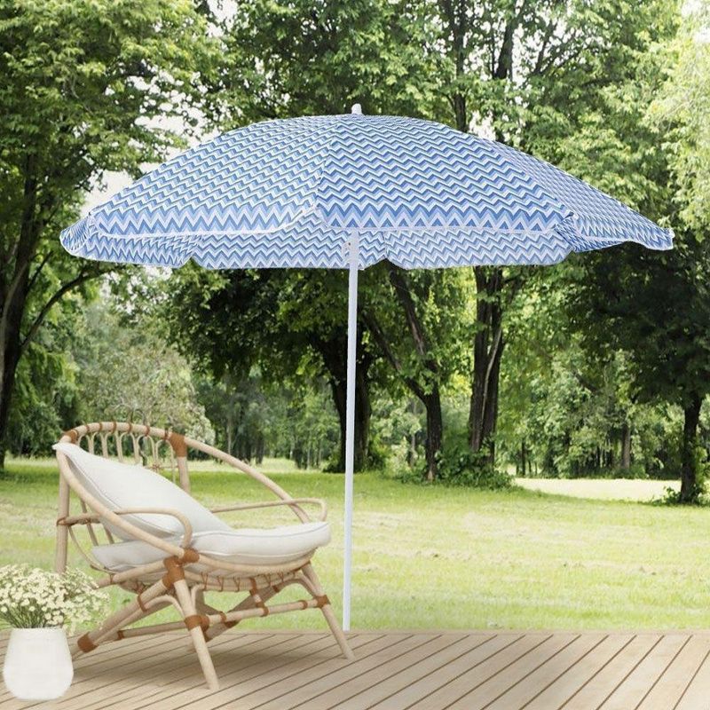 Sombrilla De Exterior De Playa Azul 180 Cm - Z