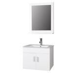 Vanity Aéreo con Espejo y Lavamanos Color Blanco