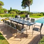 Mesa Extensible Piazza Grafito 200-320X100X75 Cm