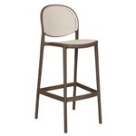 Silla Alta Café y Beige de 40.5x50x76 Cm - Zmobili