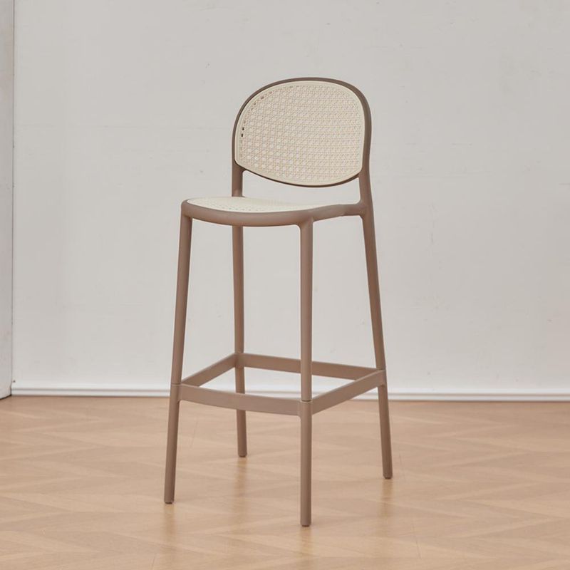 Silla Alta Café y Beige de 40.5x50x76 Cm - Zmobili