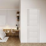 Puerta Hdf Amparo Con Textura Blanca De 0.60 x 2.07 M - Dist.globales