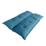 Sofá Cama Azul con Apoya Brazos Ajustable