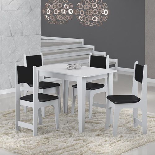 Set de Comedor Nicoli Blanco para 4 Personas