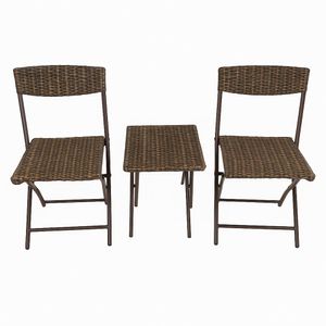 Set de 3 Pzas Louise 2 Sillas + Mesa de Mimbre - Zmobili Varios Colores