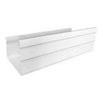 Perfil Tipo Canoa de Pvc Color Blanco de 4 m