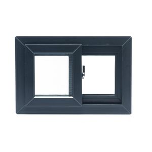Ventana De Pvc Corrediza Negra - Varios Tamaños