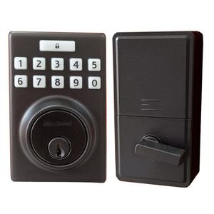 Cerrojo Electrónico para Entrada y Dormitorio con Acceso Digital y Llave Negro