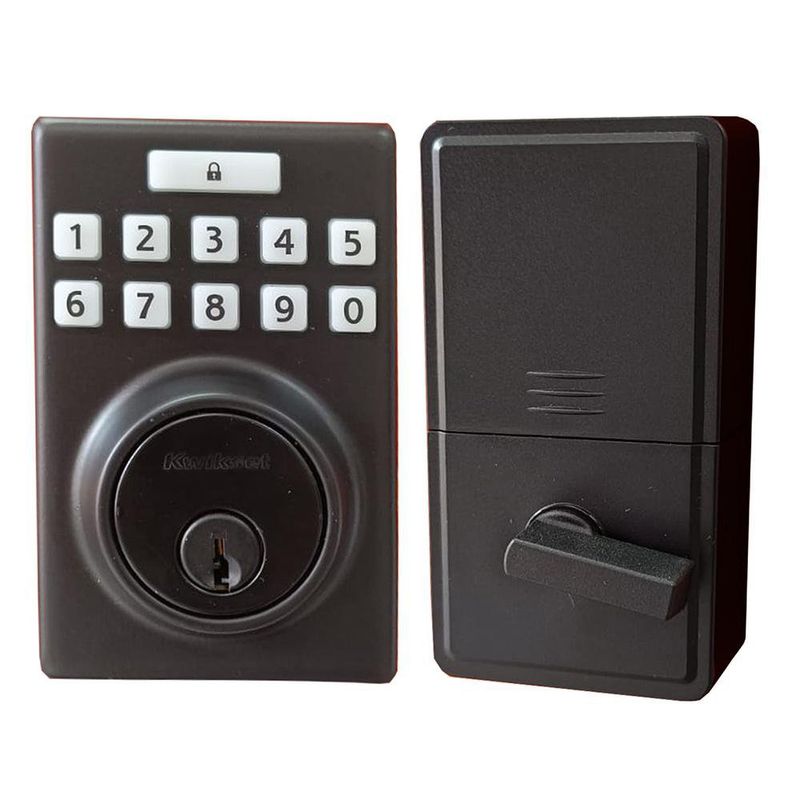 Cerrojo Electrónico para Entrada y Dormitorio con Acceso Digital y Llave Negro