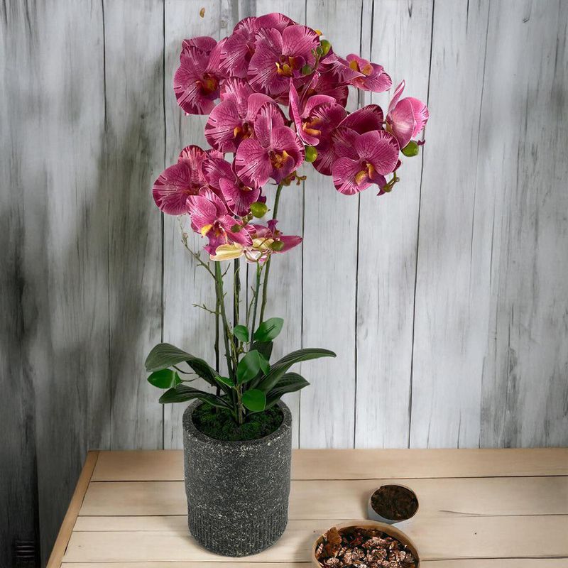 Orquídea Artificial Rosada con Maceta 72 cm