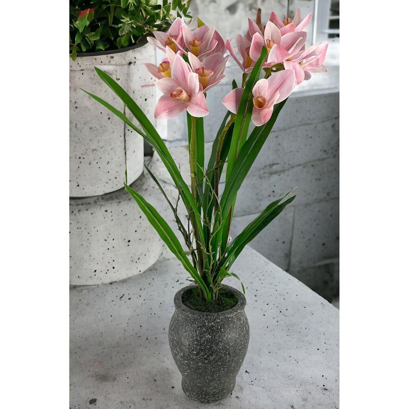 Orquídea Artificial Rosada con Pote 76 Cm - Concepts