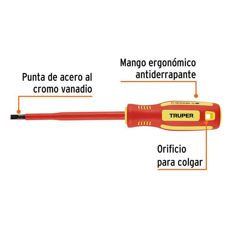 Destornillador-Aislado-Plano-5-Plg---Truper