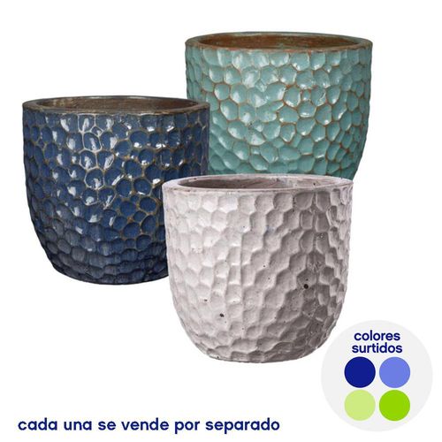 Maceta de Cerámica 12.21 Plg  Plg x 15 Plg Colores Surtidos - Lagoon