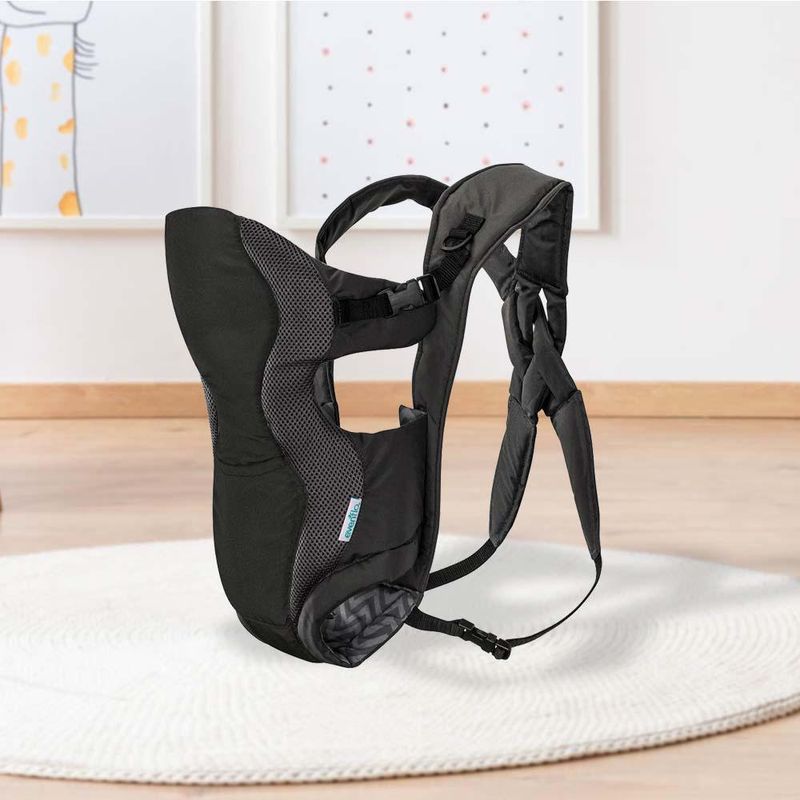 Portabebé Transpirable Color Negro Y Gris - Evenflo