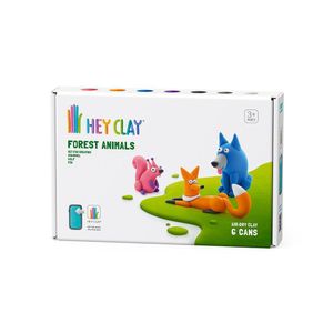 Set de 6 Latas de Arcilla Animales del Bosque - Hey Clay